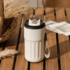 Temperature-display bottle — Fog White Black-450ml; 1 temperature-display bottle in your selected color and capacity