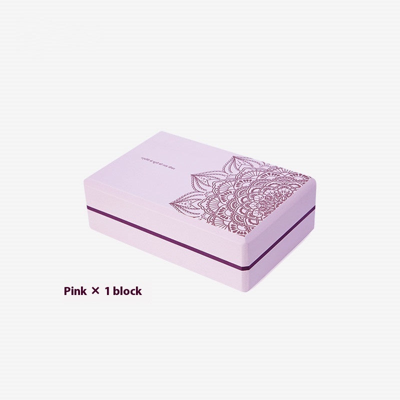 Foam yoga block — Pink; 1 yoga block