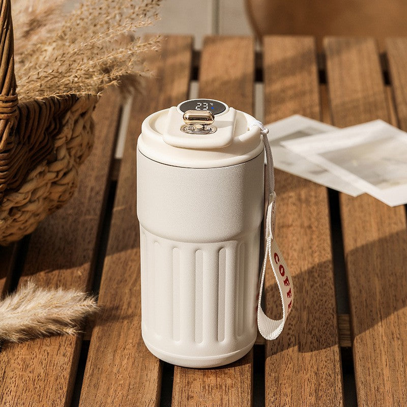 Temperature-display bottle — Elegant White-450ml; 1 temperature-display bottle in your selected color and capacity