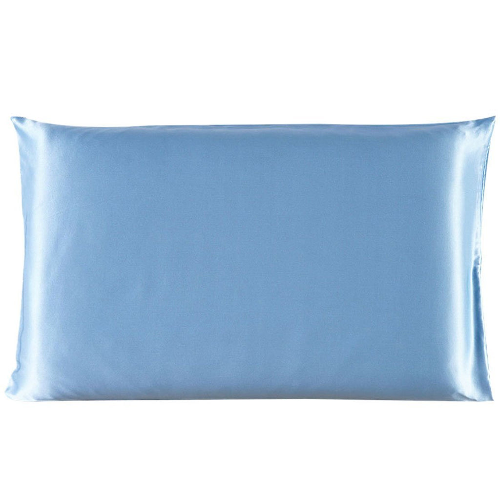 Satin-feel everyday pillowcase — Blue-20x26inches-1PC; Blue-20x29inches-1PC; Blue-20 X36inches-1PC; 1 pillowcase in your selected color, material option and size