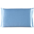 Satin-feel everyday pillowcase — Blue-20x26inches-1PC; Blue-20x29inches-1PC; Blue-20 X36inches-1PC; 1 pillowcase in your selected color, material option and size
