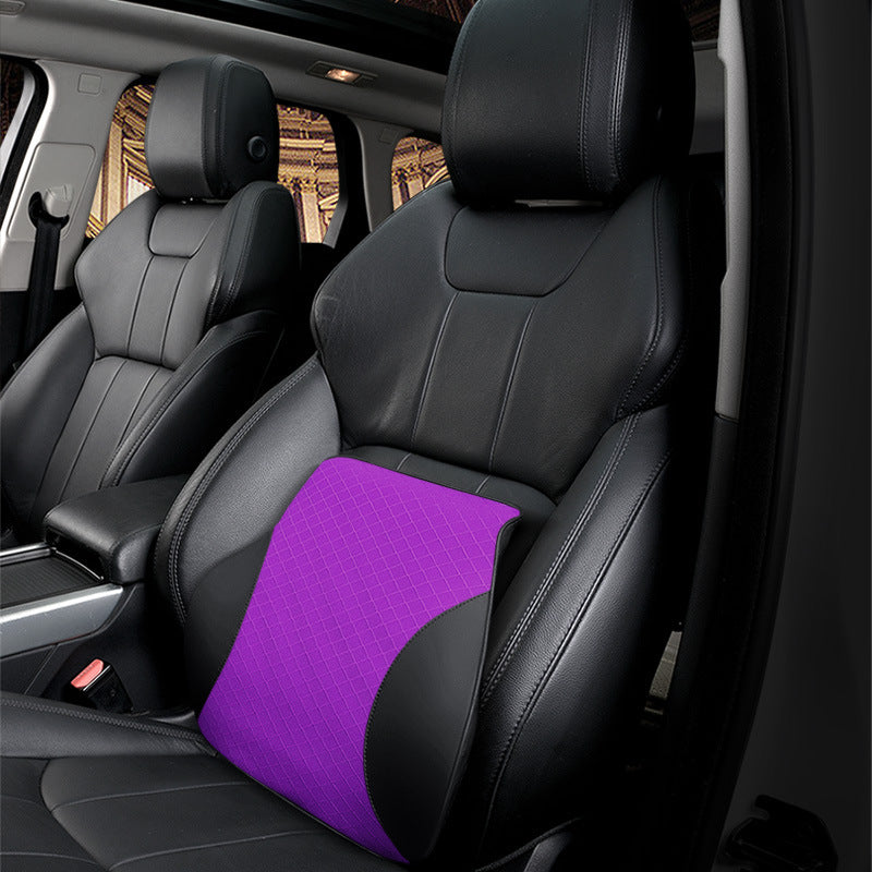 Memory-foam seat cushions — Waist by purple; 1 lumbar/waist cushion only, in your selected color