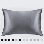 Satin-feel everyday pillowcase — Grey-20X36inches-1PC; Grey-20x26inches-1PC; Grey-20x29inches-1PC; 1 pillowcase in your selected color, material option and size