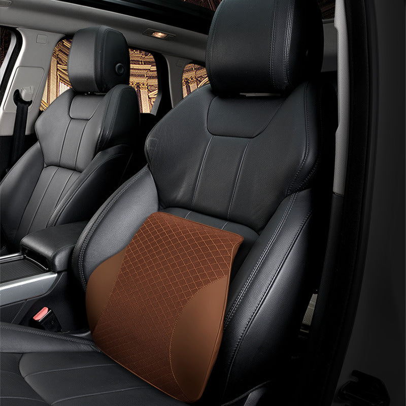 Memory-foam seat cushions — Waist coffee; 1 lumbar/waist cushion only, in your selected color