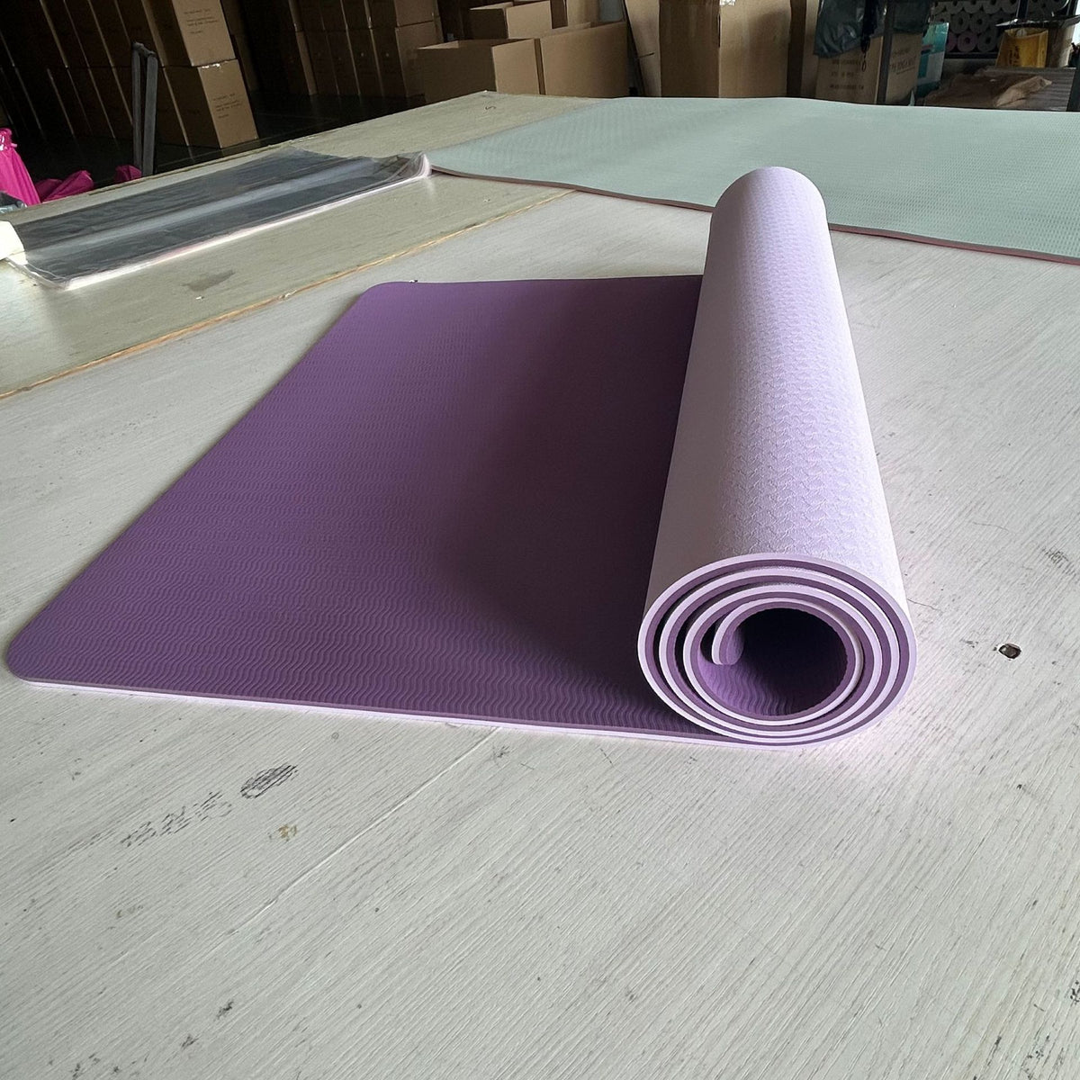 Two-tone movement mat — Light Purple Dark Purple-183x61x0.6cm; 1 movement mat