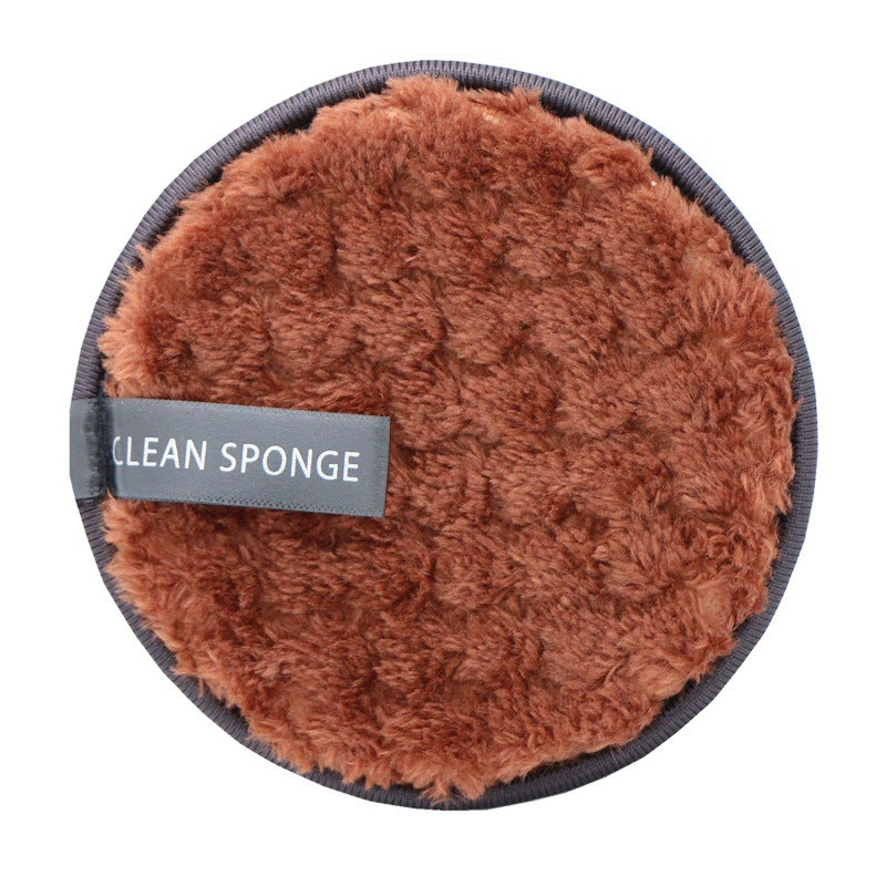 Reusable cleansing puff — Brown; 1 reusable cleansing puff