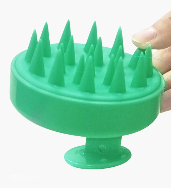Palm scalp brush — Green; 1 scalp brush in your selected color
