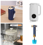 Temperature-display bottle — Set1-450ml; 1 navy 450 ml temperature-display bottle + 1 white 450 ml temperature-display bottle + 1 square glass drink bottle + 1 bottle-cleaning brush
