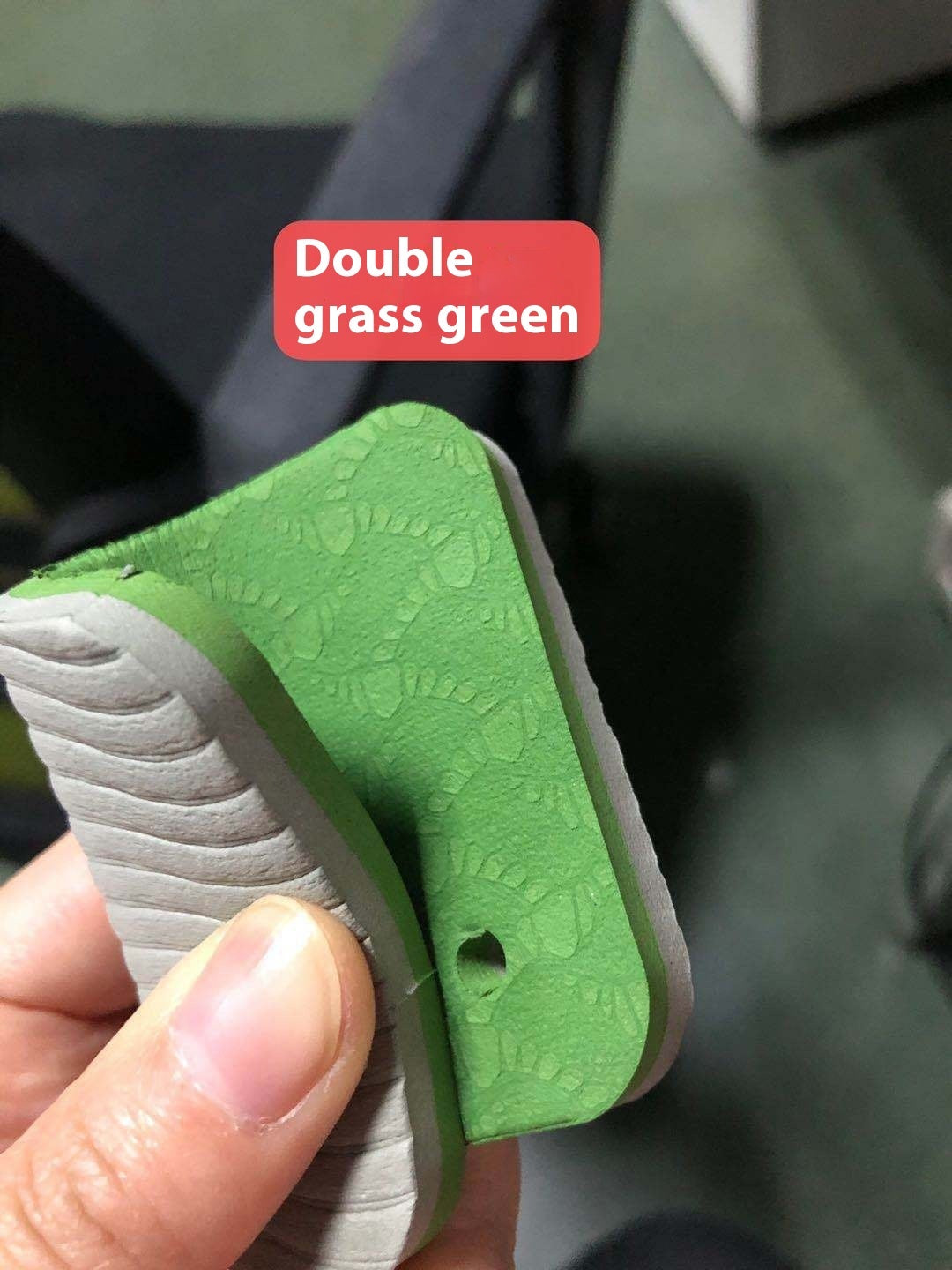 Two-tone movement mat — Double Grass Green-183x61x0.6cm; 1 movement mat