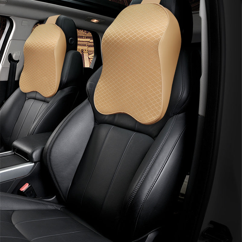 Memory-foam seat cushions — Headrest Beige; 1 headrest cushion only, in your selected color