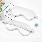 Satin-feel eye mask — White; 1 satin-feel eye mask in your selected color