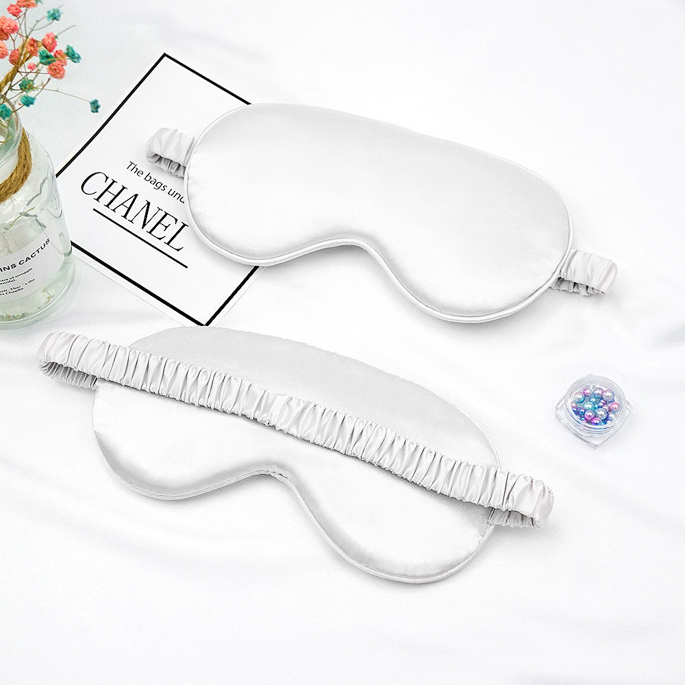 Satin-feel eye mask — White; 1 satin-feel eye mask in your selected color