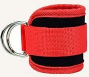 Ankle resistance training kit — Red Silver Buckle Net; 1 red ankle cuff only