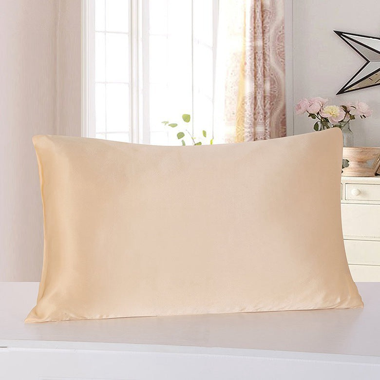Satin-feel everyday pillowcase — Champagne-20x26inches-1PC; Champagne-75X50cm-1pc; 1 pillowcase in your selected color, material option and size