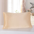 Satin-feel everyday pillowcase — Champagne-20x26inches-1PC; Champagne-75X50cm-1pc; 1 pillowcase in your selected color, material option and size