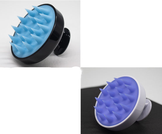 Palm scalp brush — Black and Purple duo; two scalp brushes pictured