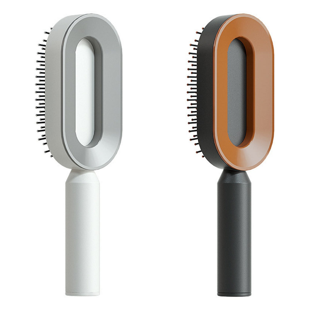 Air-cushion hairbrush — Set N; 2 air-cushion brushes: 1 white + 1 black-and-gold
