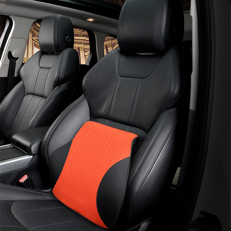 Memory-foam seat cushions — Waist Orange; 1 lumbar/waist cushion only, in your selected color