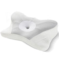 Contoured foam pillow — Grey; 1 foam pillow