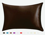 Satin-feel everyday pillowcase — Coffee-20x29inches-1PC; Coffee-20 X36inches-1pc; Coffee-20x26inches-1PC; 1 pillowcase in your selected color, material option and size