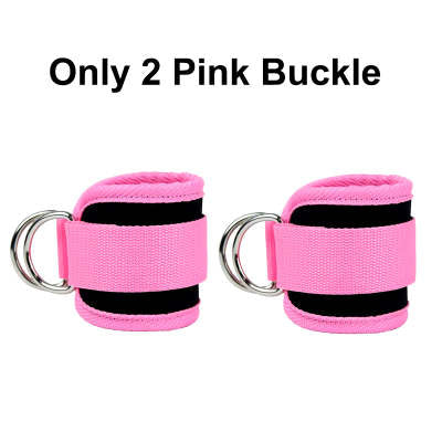 Ankle resistance training kit — Two Pink Silver Buckle Net; 2 pink ankle cuffs only