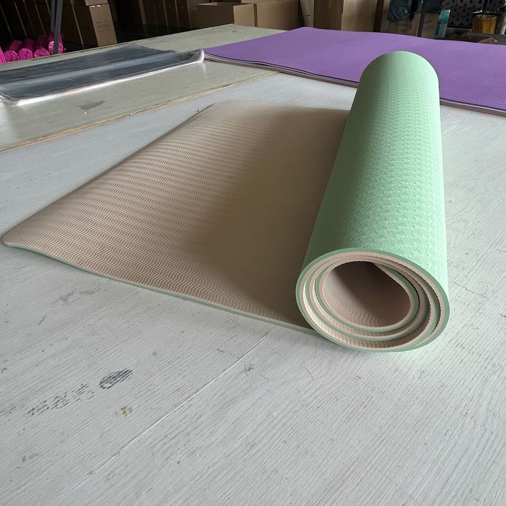 Two-tone movement mat — Light Cyan Coffee-183x61x0.6cm; 1 movement mat