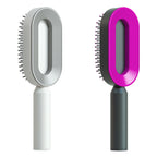 Air-cushion hairbrush — Set P; 2 air-cushion brushes: 1 white + 1 black-and-purple