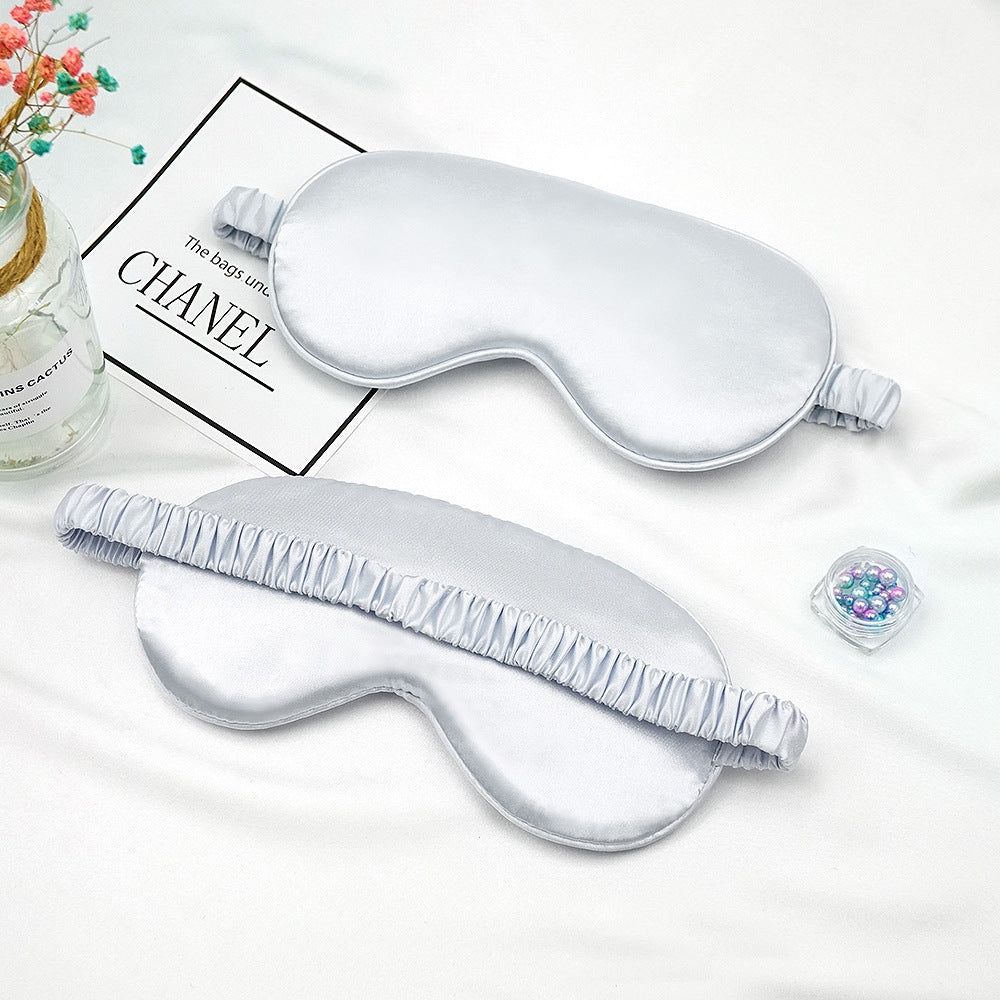 Satin-feel eye mask — Silver; 1 satin-feel eye mask in your selected color