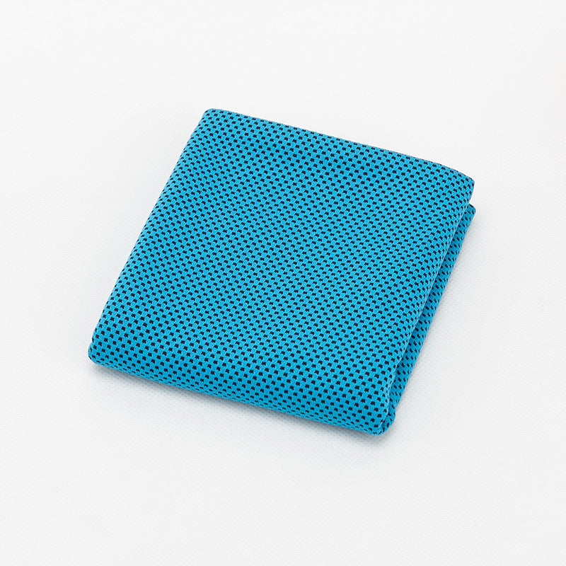 Cooling sports towel — Sky blue-50x80cm-OPP bag; Sky blue-30x100cm-OPP bag; 1 cooling towel in your selected color and size