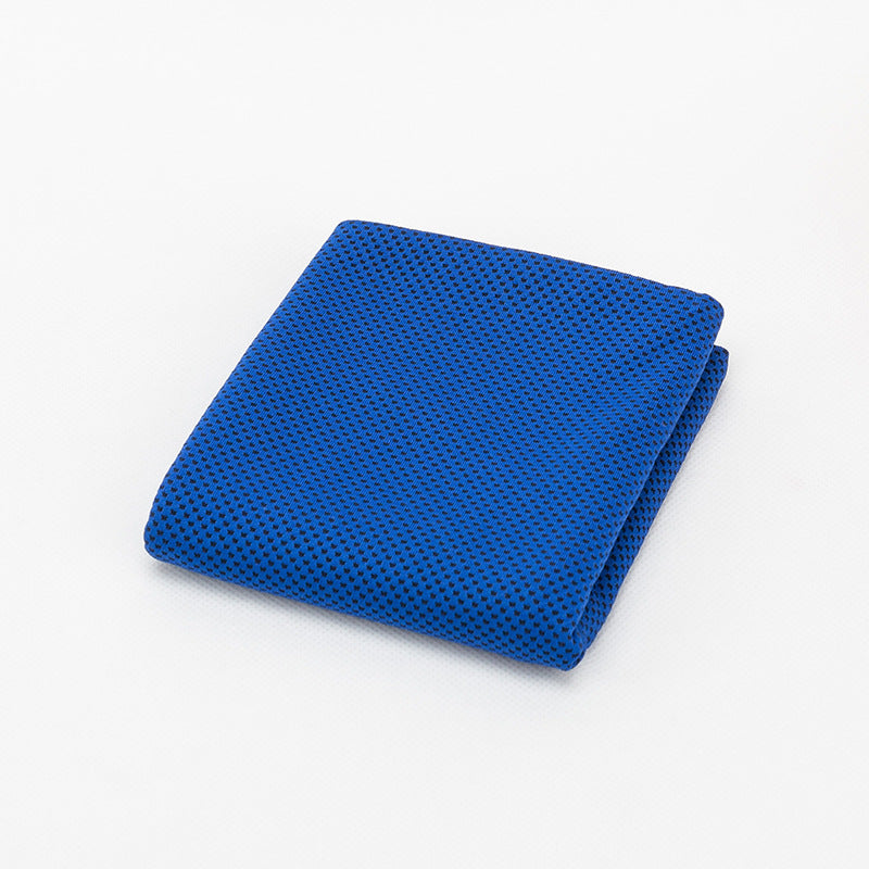 Cooling sports towel — Royal blue-30x100cm-OPP bag; 1 cooling towel in your selected color and size