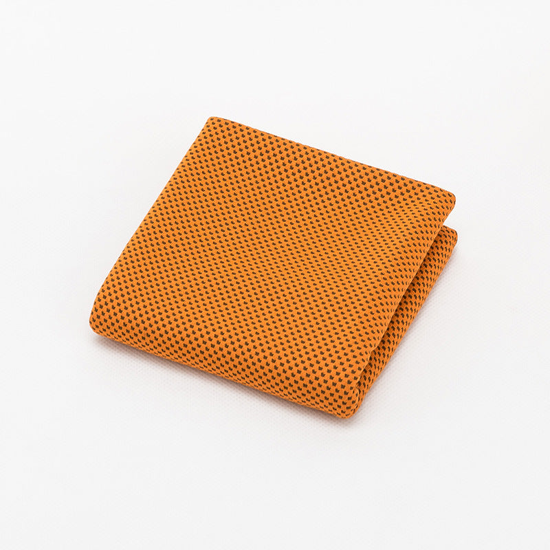 Cooling sports towel — Orange-30x100-Circularsiliconebag; Orange-30x100cm-OPP bag