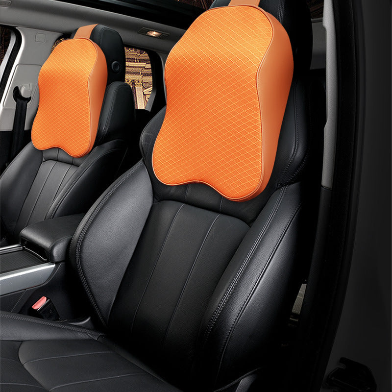 Memory-foam seat cushions — Headrest yellow; 1 headrest cushion only, in your selected color
