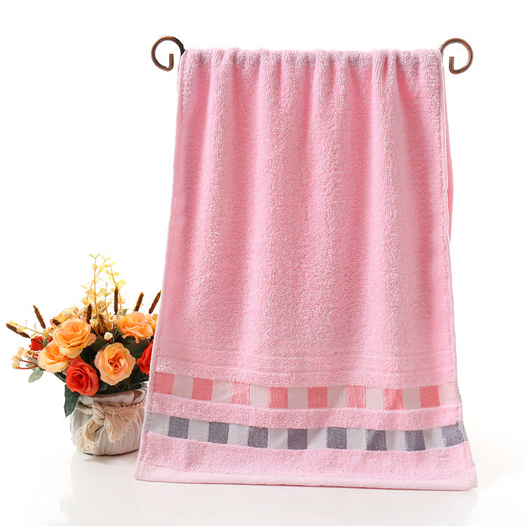 Cotton everyday face towel — Square pink-73x33cm; 1 face towel in your selected color and listed size
