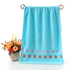 Cotton everyday face towel — Square blue-73x33cm; 1 face towel in your selected color and listed size
