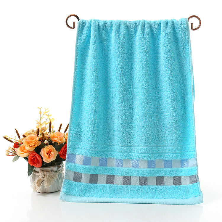 Cotton everyday face towel — Square blue-73x33cm; 1 face towel in your selected color and listed size