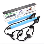 Portable Pilates bar — Blue; 1 Pilates bar + 2 resistance cords with foot loops
