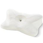 Contoured foam pillow — White; 1 foam pillow