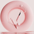Counted jump rope — Pink Cordless; 2 counter-rope handles + 2 short weighted-ball cords