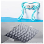 Six-wheel manual roller — Set; 1 blue six-wheel manual roller + 1 grey contoured foam pillow