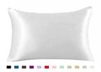 Satin-feel everyday pillowcase — white-20x26inches-1PC; white-20x29inches-1PC; white-20X36inches-1PC; 1 pillowcase in your selected color, material option and size