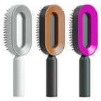 Air-cushion hairbrush — Set Z; 3 air-cushion brushes: 1 white, 1 black-and-gold and 1 black-and-purple