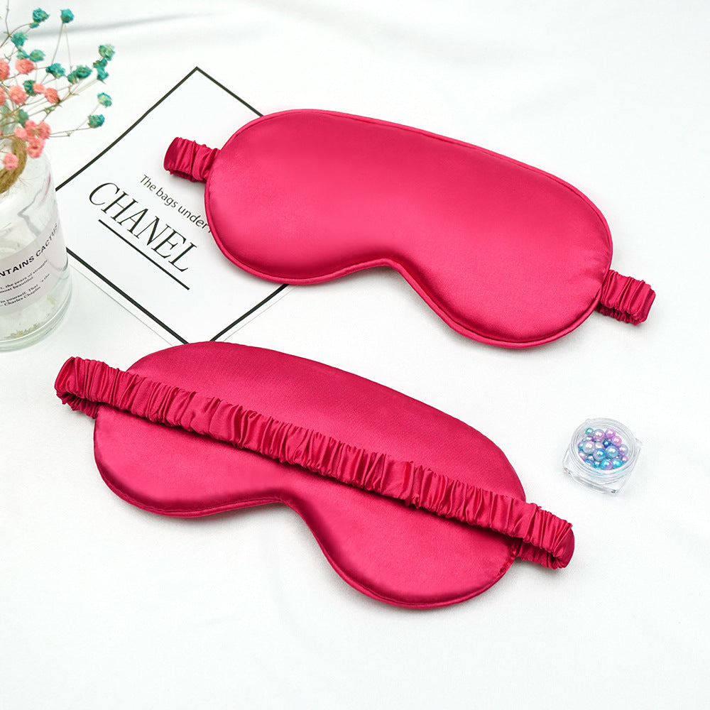Satin-feel eye mask — Wine Red; 1 satin-feel eye mask in your selected color