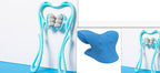 Six-wheel manual roller — Set3; 2 blue six-wheel manual rollers + 1 blue curved neck support rest