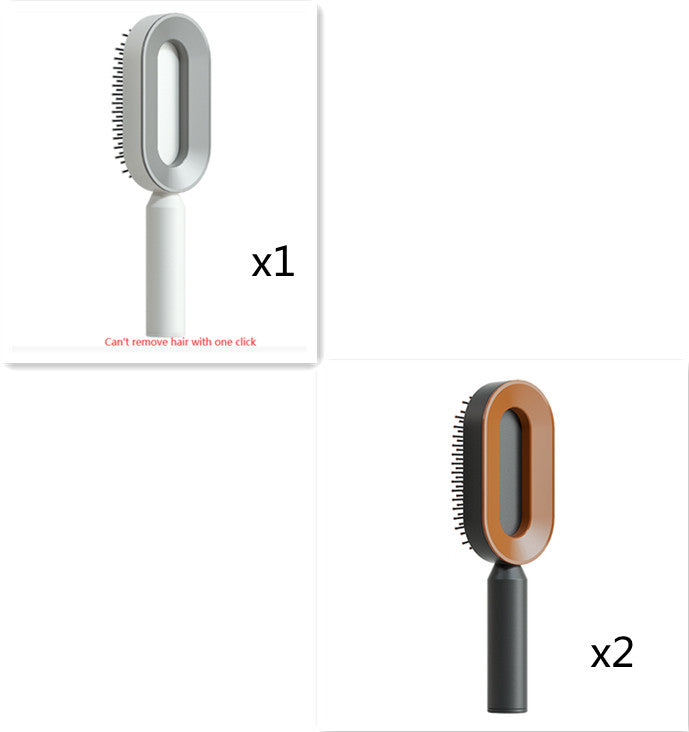 Air-cushion hairbrush — Set6; 3 air-cushion brushes: 1 white + 2 black-and-gold