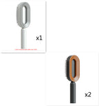 Air-cushion hairbrush — Set6; 3 air-cushion brushes: 1 white + 2 black-and-gold