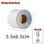 Air-cushion hairbrush — White base; 1 white brush stand only