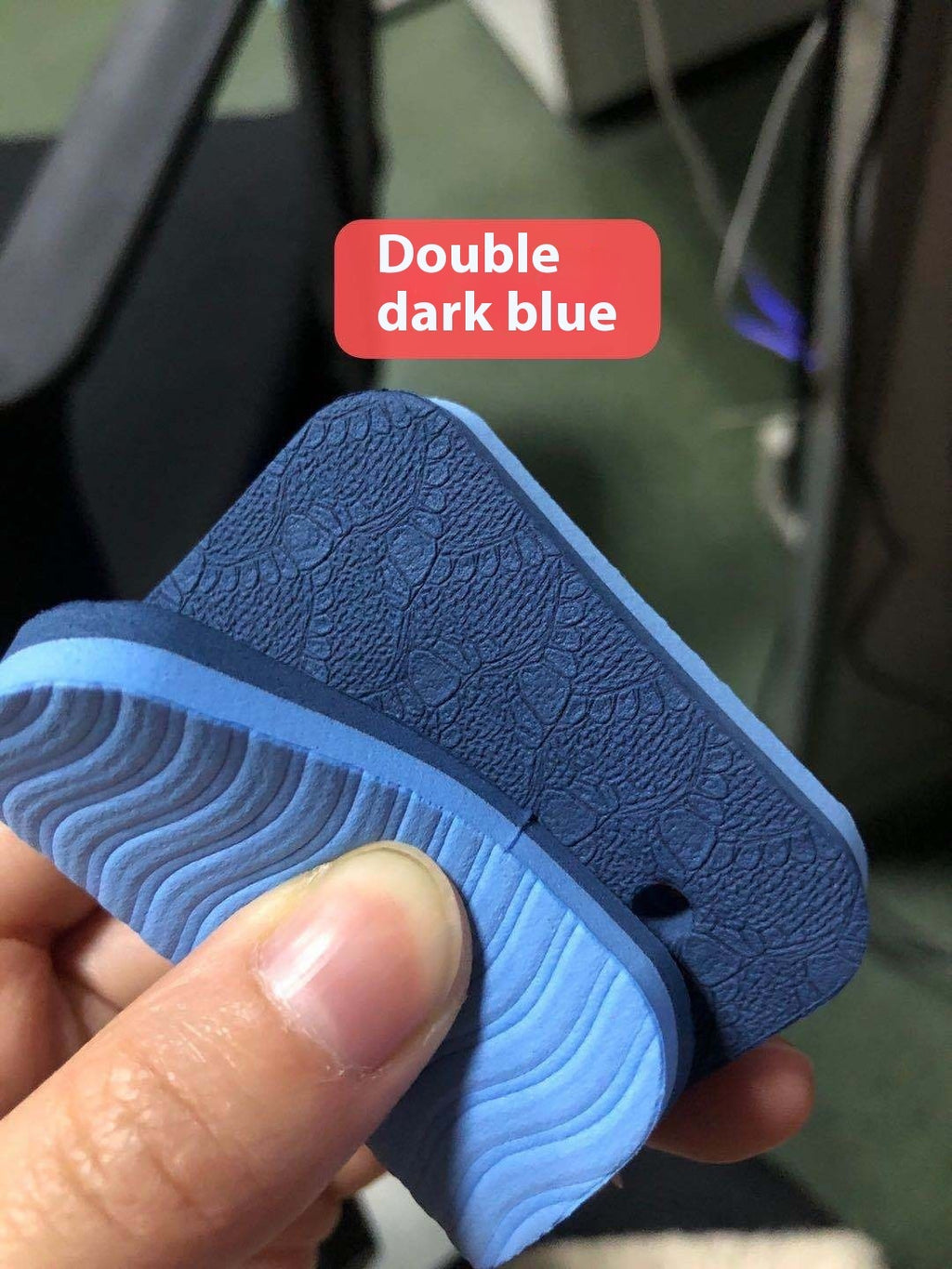 Two-tone movement mat — Double Deep Blue-183x61x0.6cm; 1 movement mat