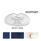Contoured seat cushion — Navy Blue-Grid-Woman; 1 contoured seat cushion with your selected cover style and supplier fit label