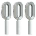 Air-cushion hairbrush — Set R; 3 white air-cushion brushes