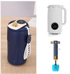 Temperature-display bottle — Set8-450ml; 1 navy 450 ml temperature-display bottle + 1 white 450 ml temperature-display bottle + 1 bottle-cleaning brush
